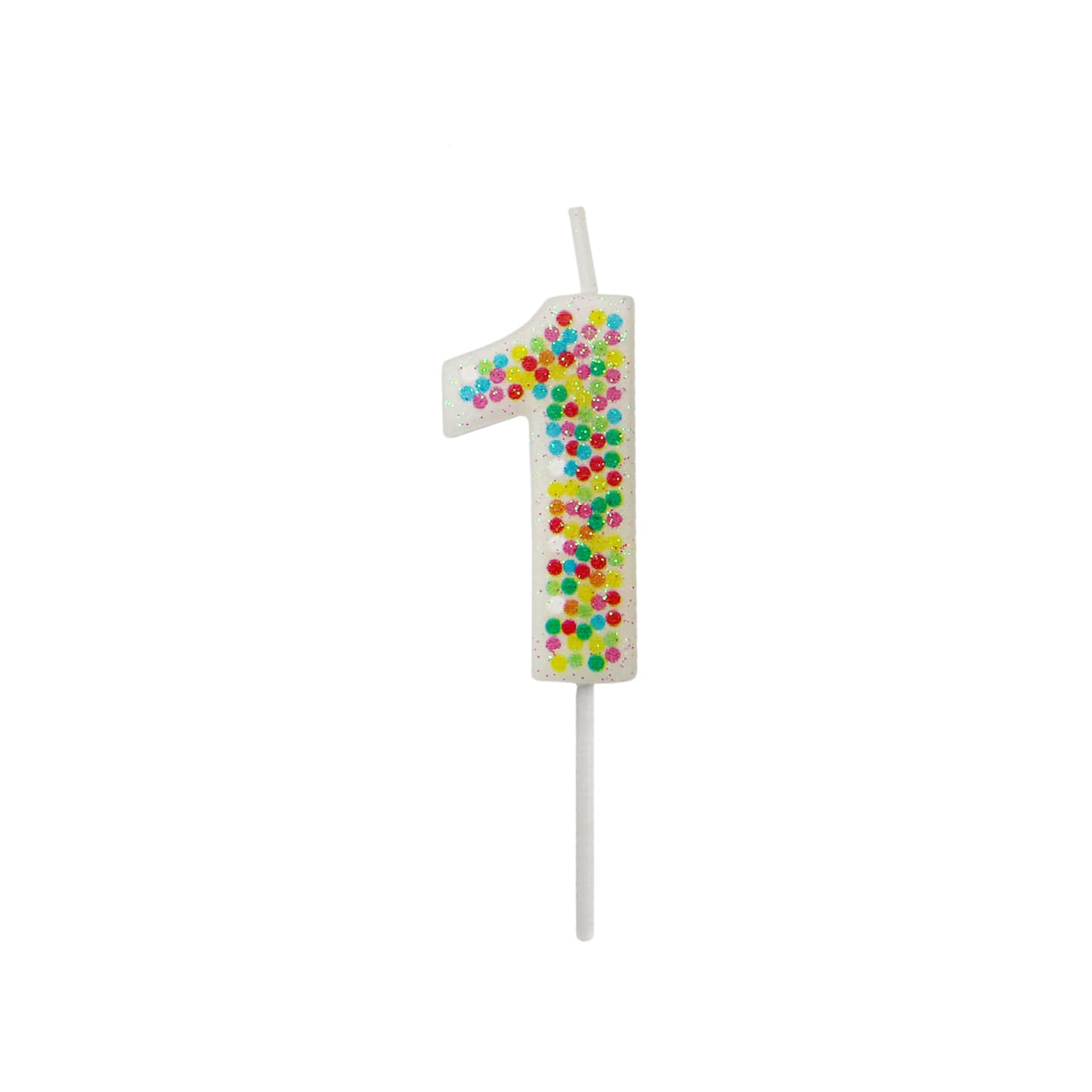 12 Pack: Confetti Number Birthday Candle by Celebrate It™